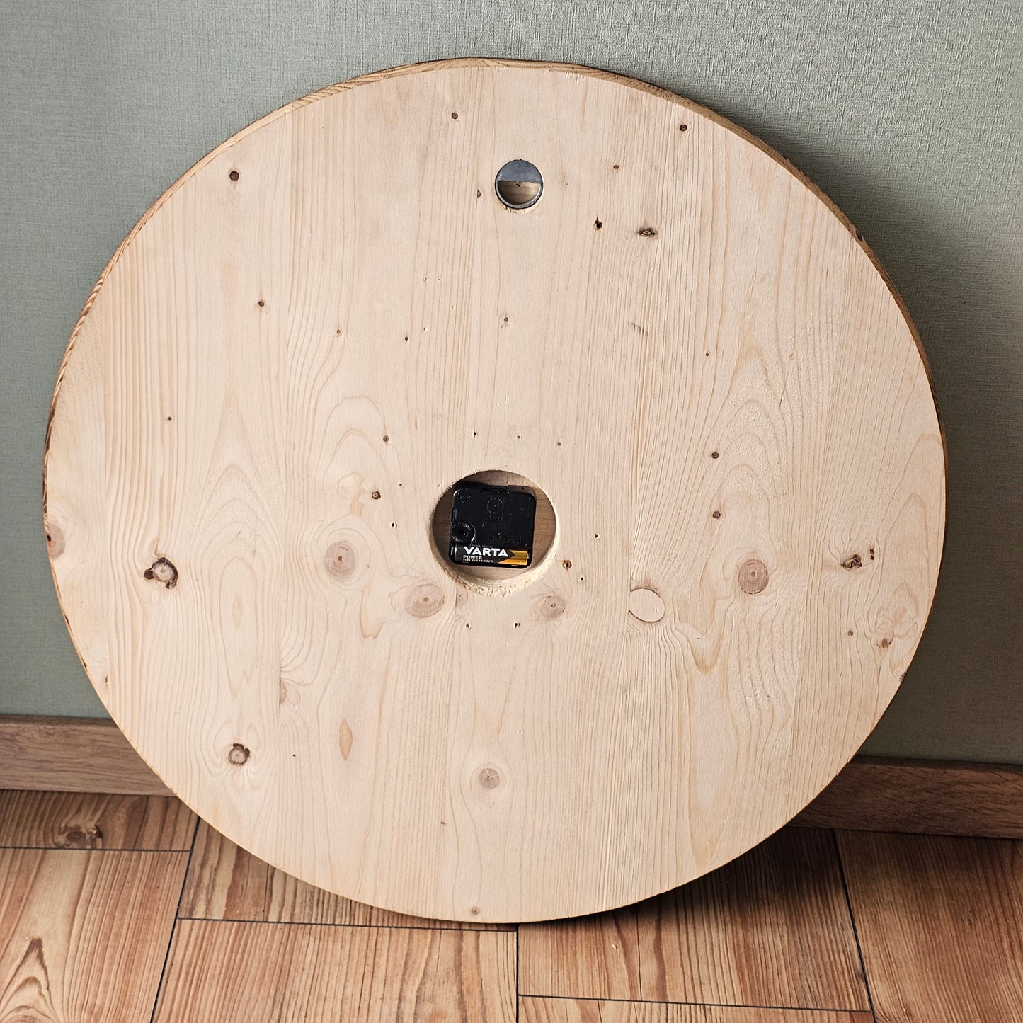 XL Wanduhr aus Holz 60 cm - Römische Ziffern