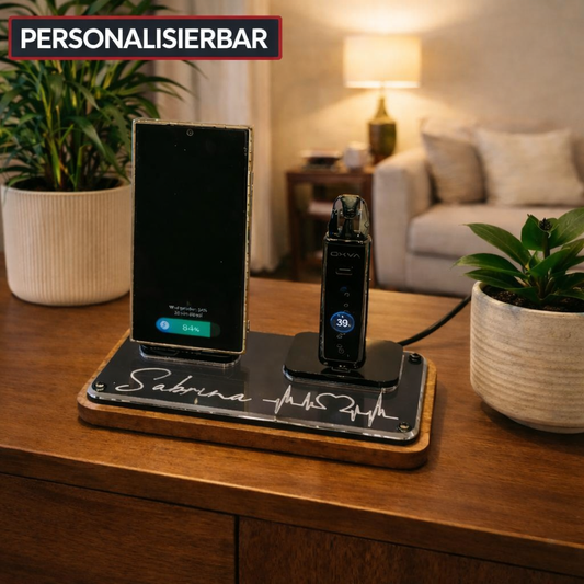 Charging Base II personalisiert – USB-C Ladestation für 2 Geräte gleichzeitig