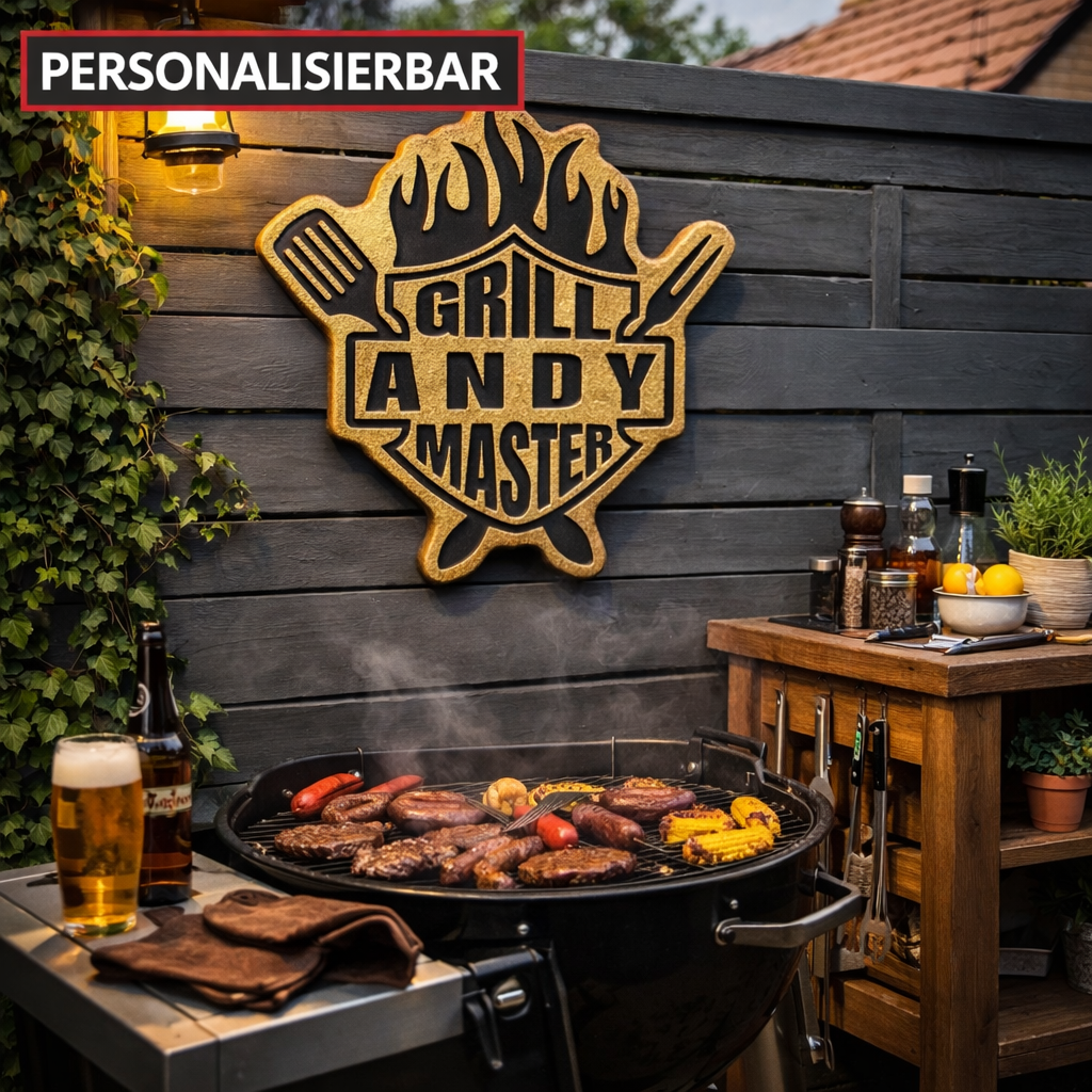 3D Wanddeko Grill personalisiert