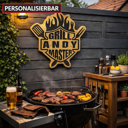 3D Wanddeko Grill personalisiert