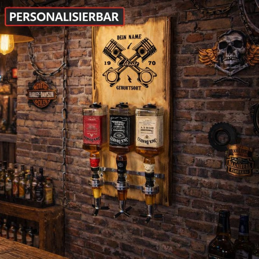 Bar Butler Moto personalisiert – Flaschenhalter | Geschenk für Motorradfahrer & Biker
