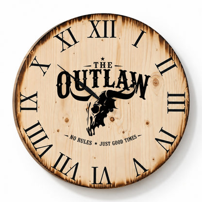 XL Wanduhr 60 cm - The Outlaw