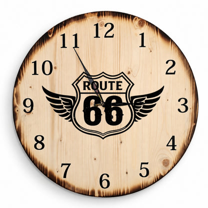 XL Wanduhr 60 cm - Route 66