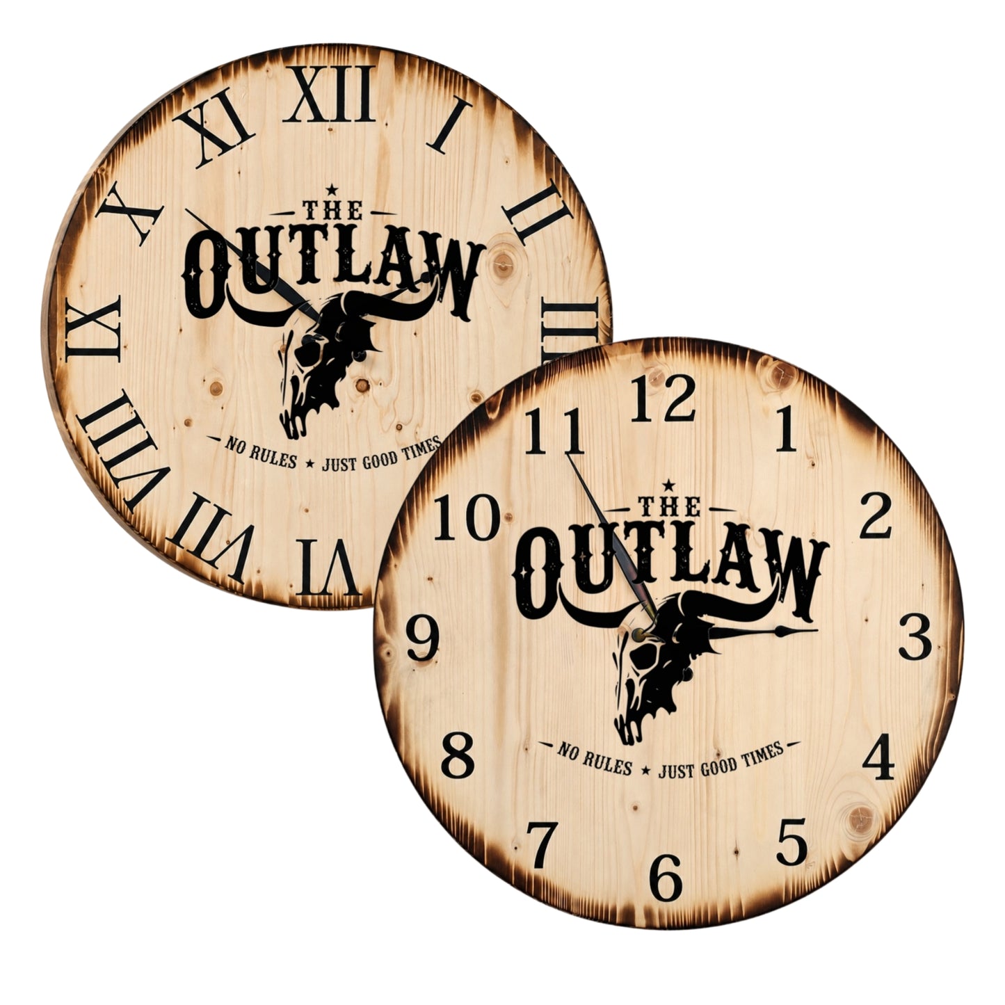 XL Wanduhr 60 cm - The Outlaw