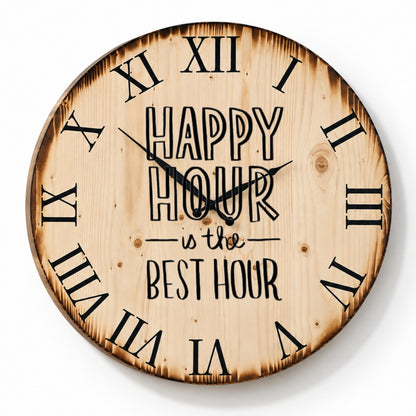 XL Wanduhr 60 cm - Happy Hour