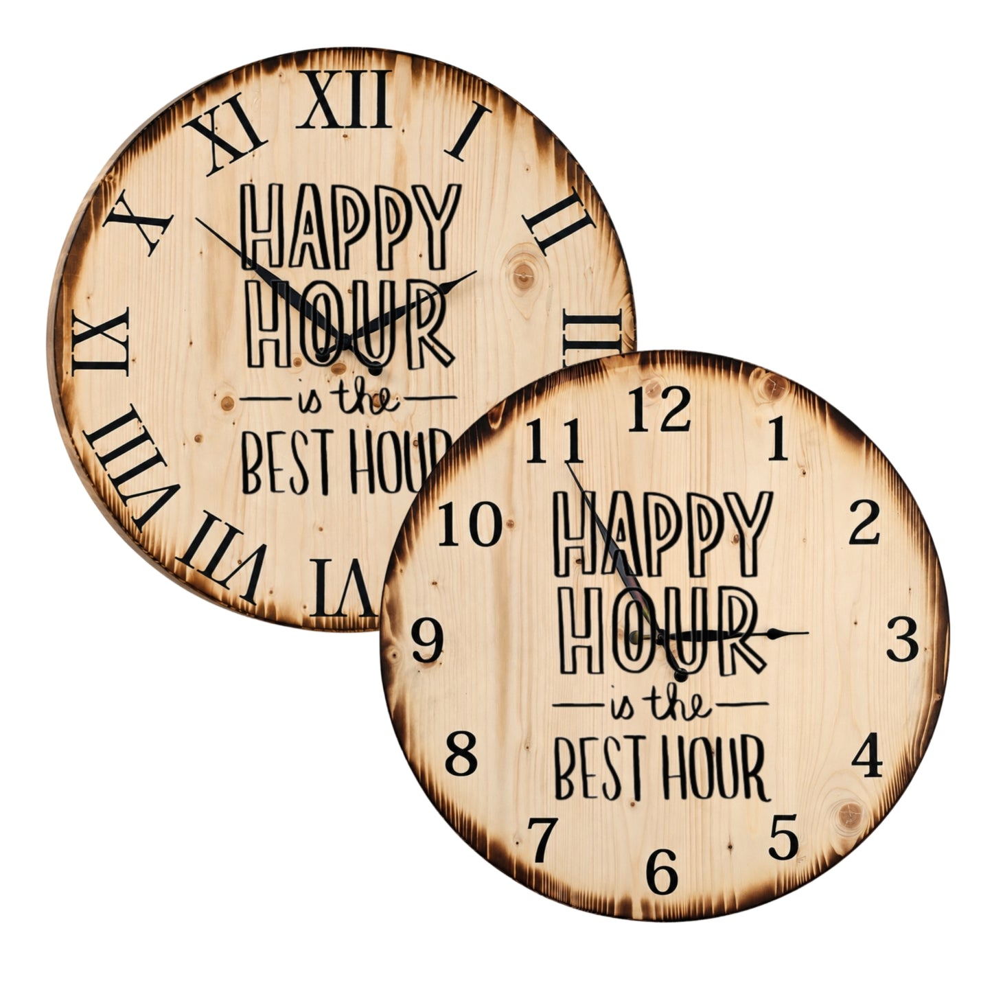 XL Wanduhr 60 cm - Happy Hour