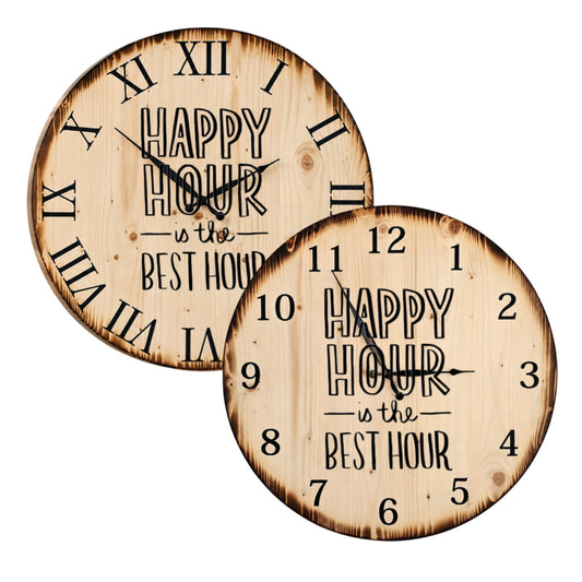 XL Wanduhr 60 cm - Happy Hour