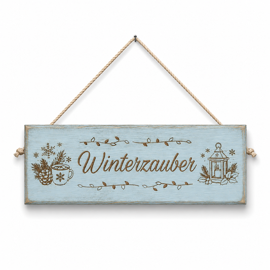 Hängeschild Winterzauber