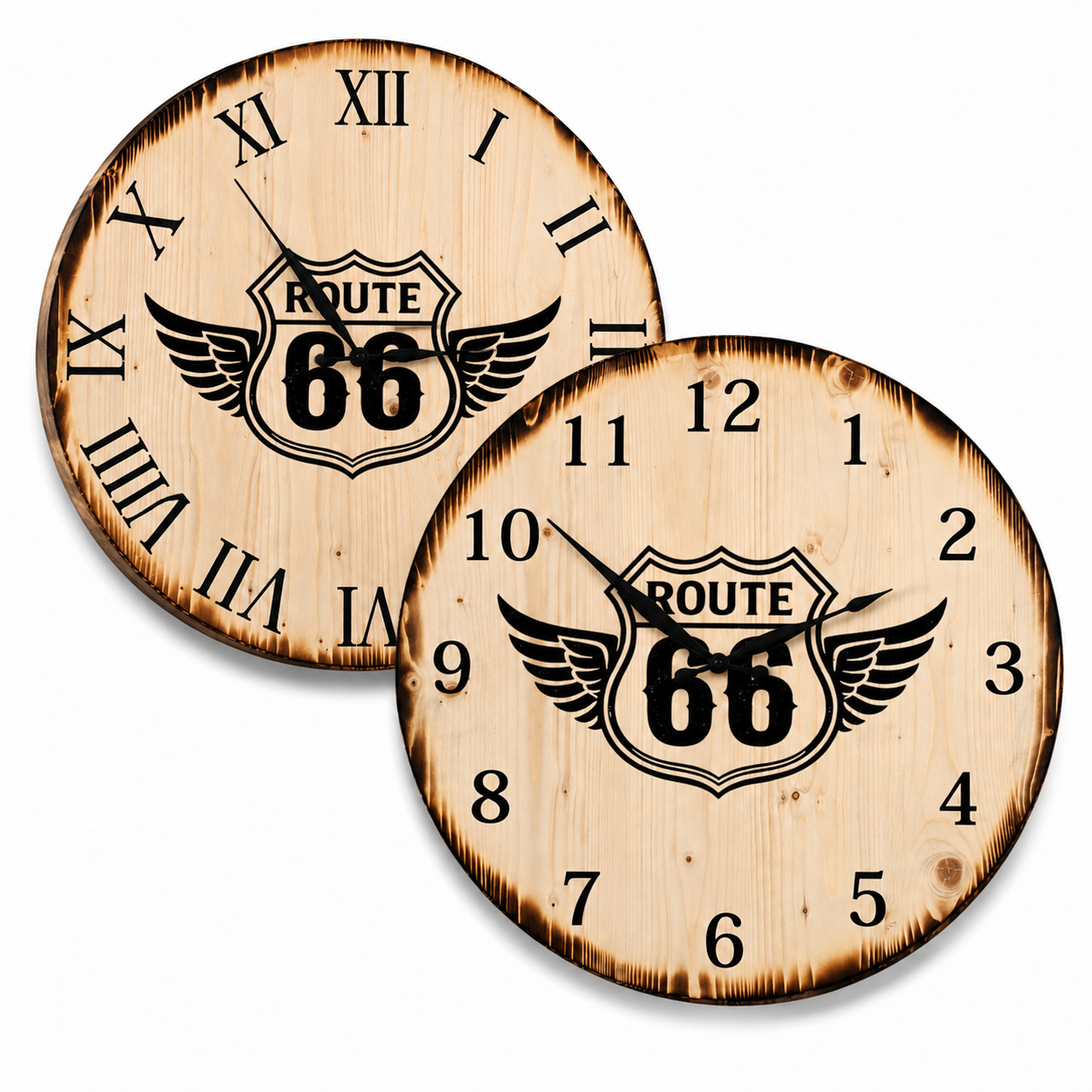 XL Wanduhr 60 cm - Route 66