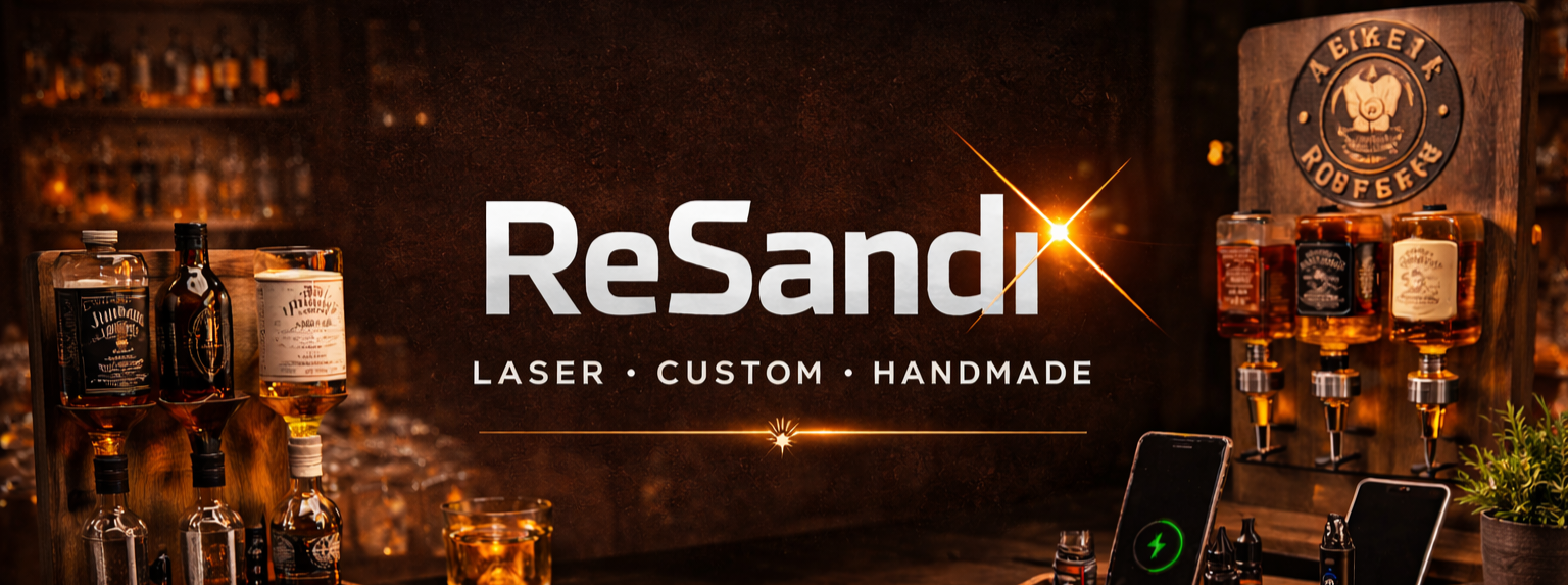 Lasergravierte Bar-Accessoires mit Whiskey-Spendern und modernem Design im Bar-Ambiente