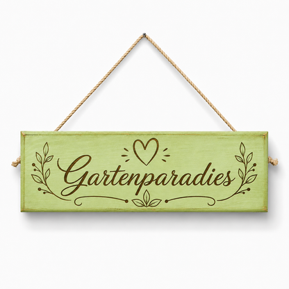 Hängeschild Gartenparadies