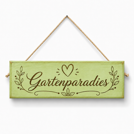 Hängeschild Gartenparadies